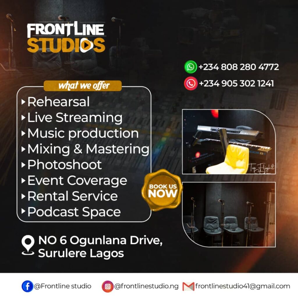 music studio in lagos